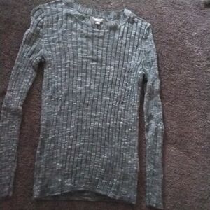 Banana Republic Charcoal Ribbed Sweater